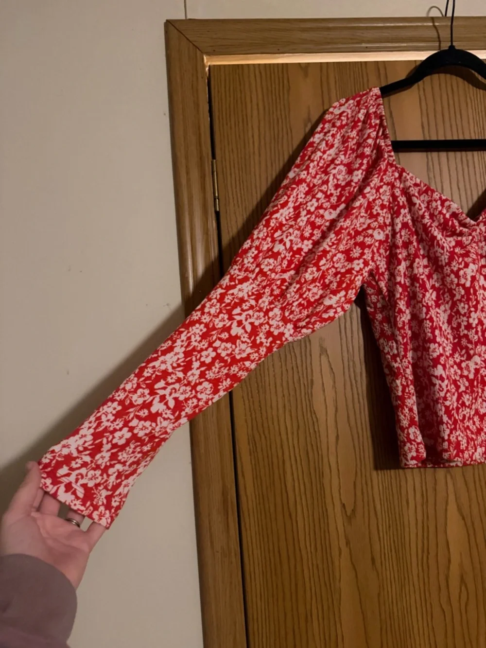 ANTHROPOLOGY CARMINE puff sleeve blouse size L